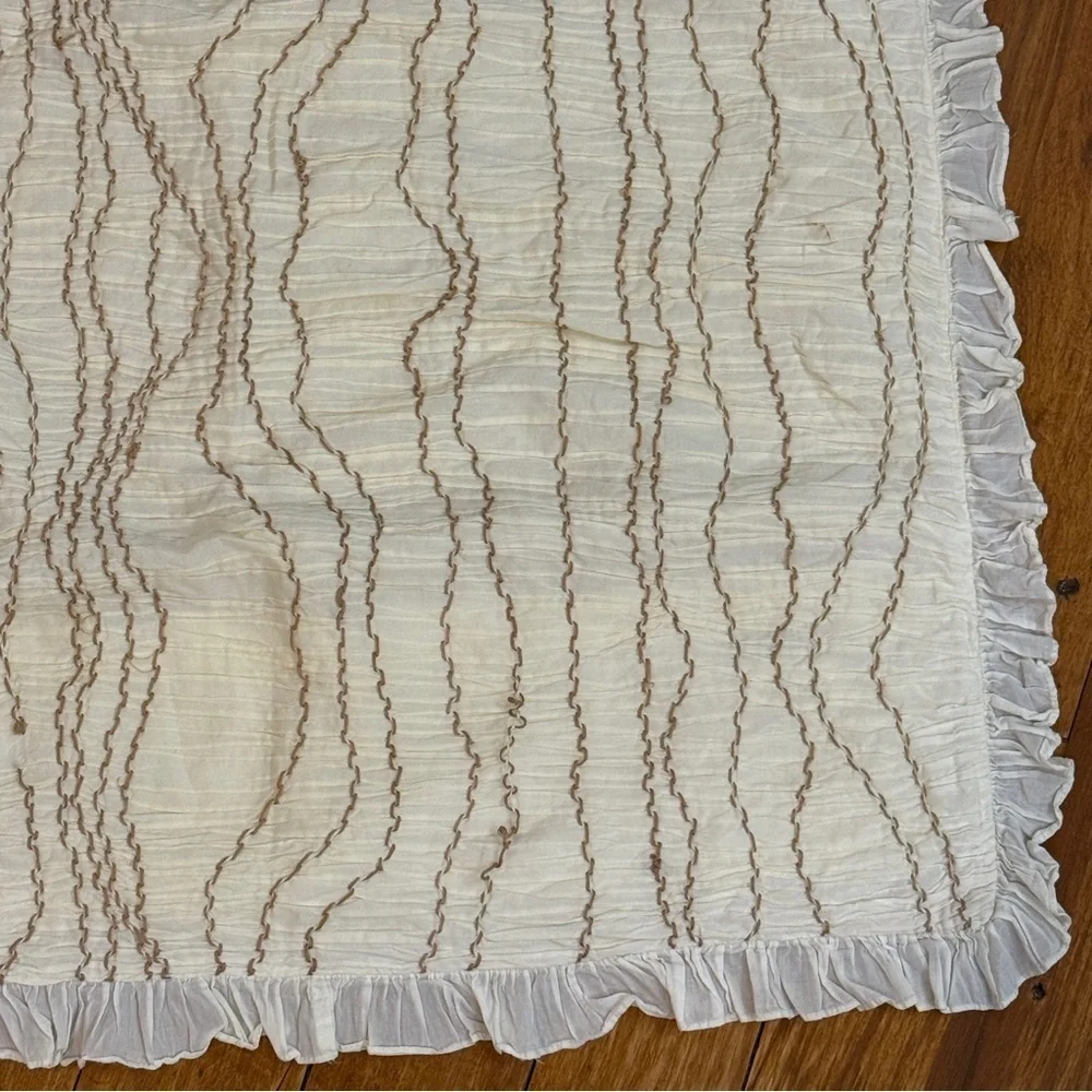 Pottery Barn Smocked Ruffled Euro Sham